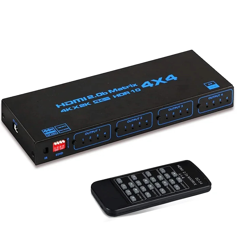 Hdmi Splitter 1 In 4 Out 4K 60Hz - Matryca HDMI 4x4 4K 60Hz, przełącznik