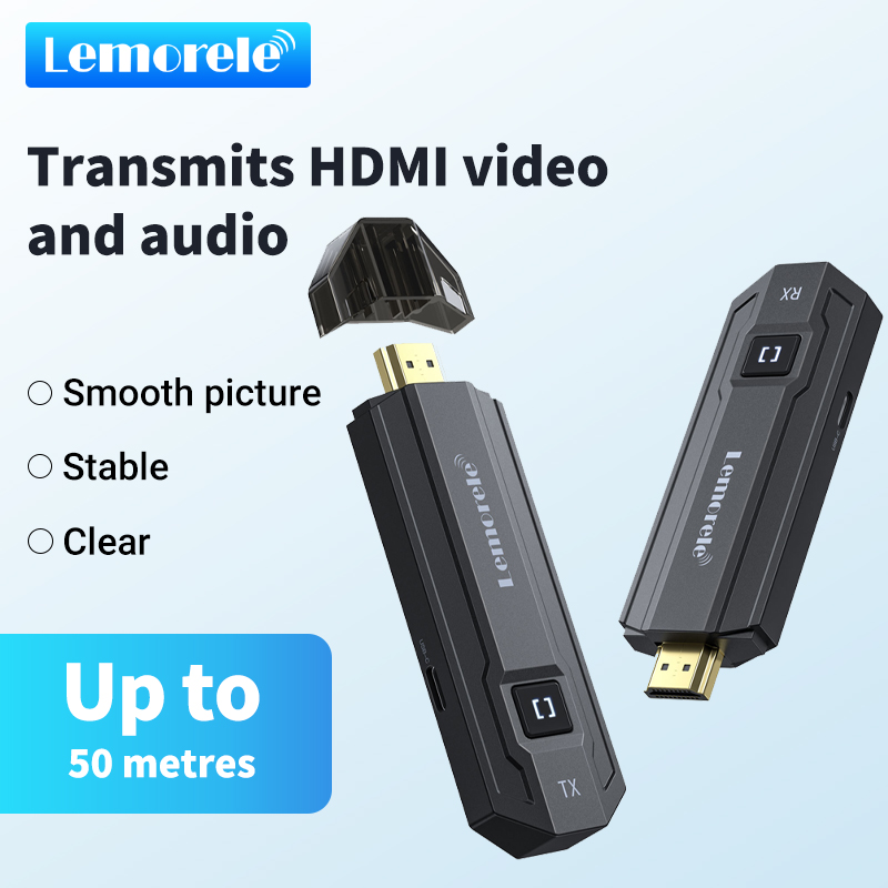 Wireless Hdmi Receiver For Projector - Bezprzewodowy nadajnik-odbiornik HDMI Lemorele, zestaw do
