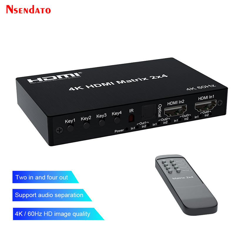 Hdmi Splitter 1 In 4 Out 4K 60Hz - Matryca HDMI 4K 60Hz 2x4 z