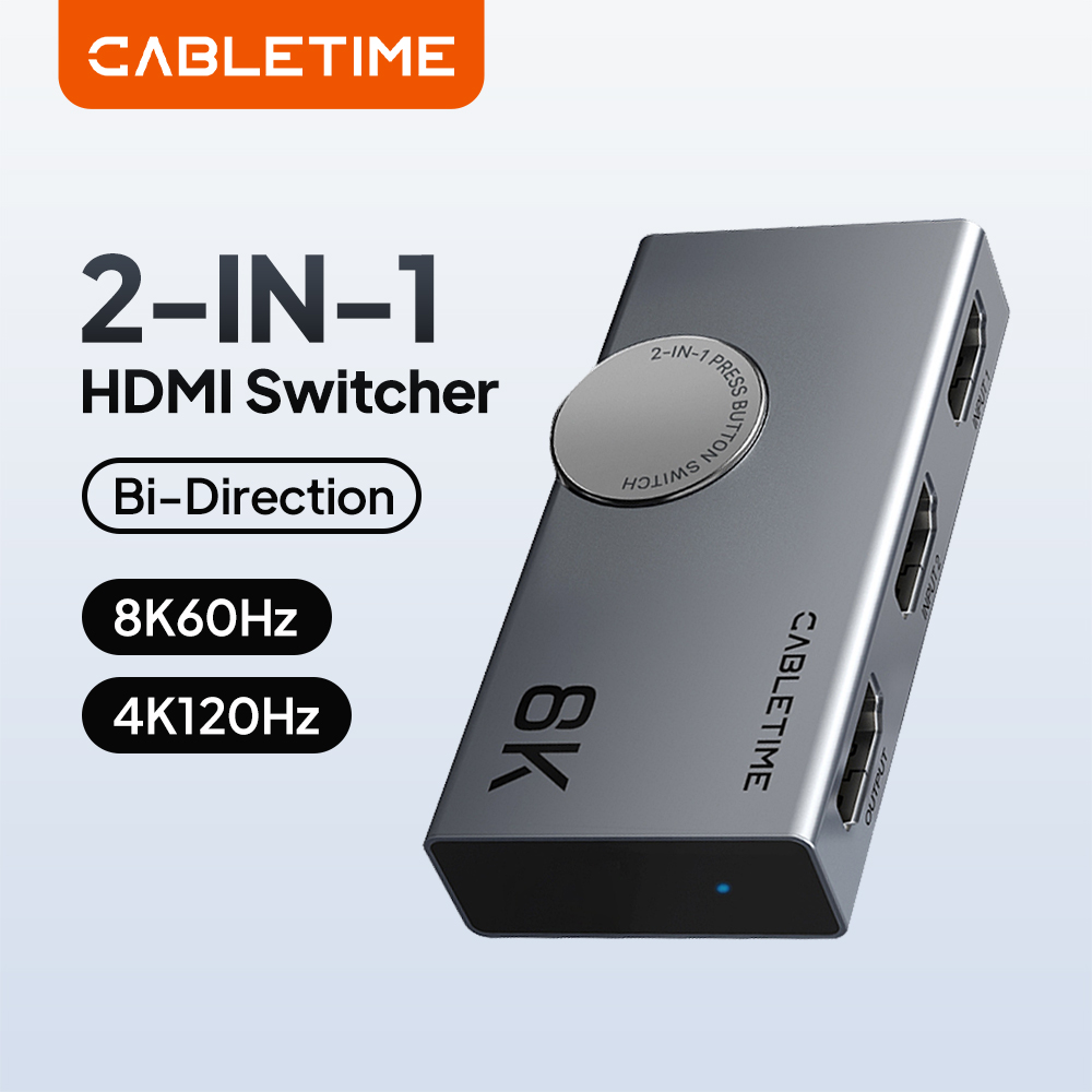 Hdmi Splitter 1 In 4 Out 4K 60Hz - CABLETIME 8K 2 w 1 –