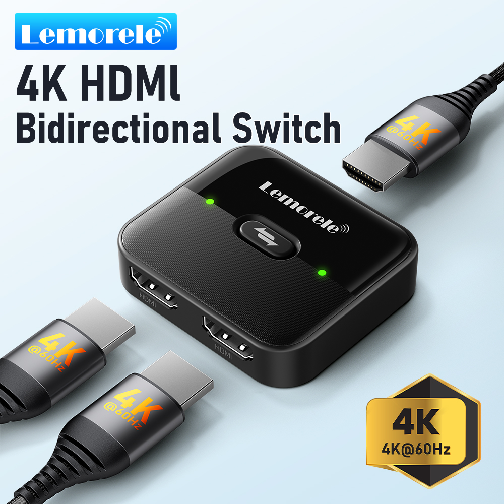 Hdmi Splitter 1 In 4 Out 4K 60Hz - Lemorele Rozdzielacz HDMI 4K 2 wejścia