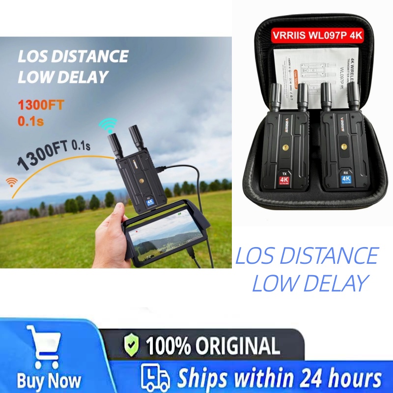 Wireless Video Transmitter For Camera Dslr - VRRIIS WL097P Bezprzewodowy przedłużacz HDMI 4K,