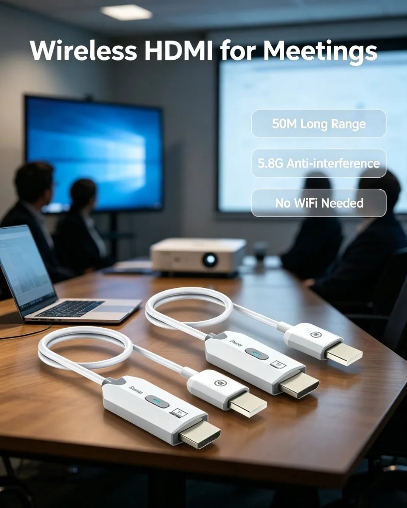 Wireless Hdmi Transmitter And Receiver 4K - Bezprzewodowy przedłużacz HDMI 4K z funkcją