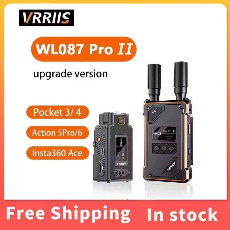 Wireless Video Transmitter For Camera Dslr - Bezprzewodowy nadajnik-odbiornik wideo VRRIIS WL087Pro II,