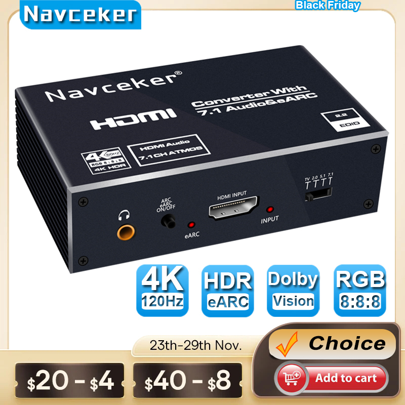 Hdmi Audio Extractor Earc 7.1 - 2026 Najlepszy EARC HDMI 2.0 Audio