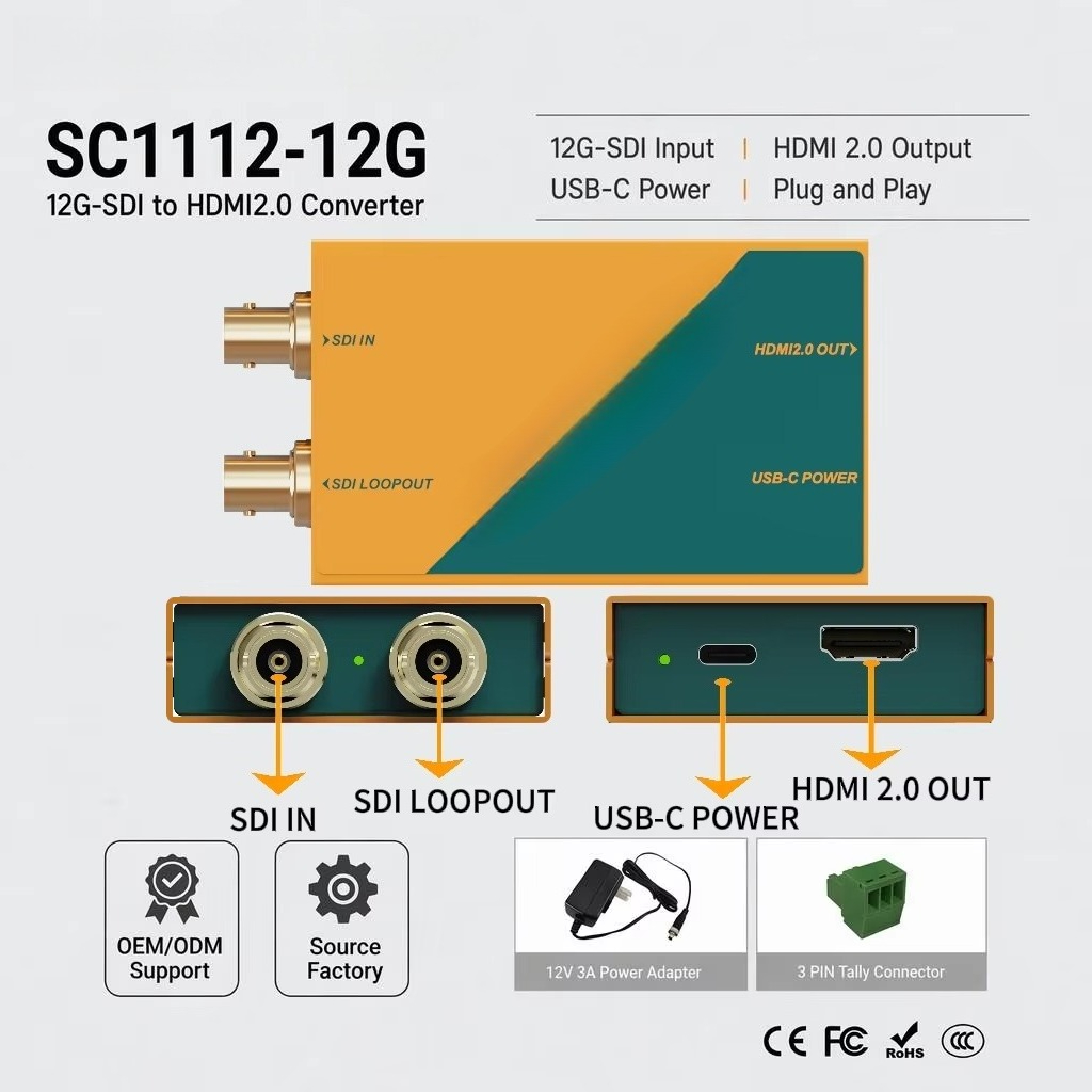 Sdi To Hdmi Converter Broadcast - SC1112-12G – konwerter 12G-SDI na HDMI