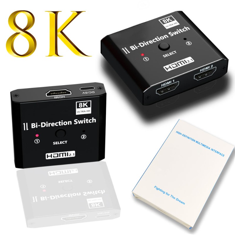 Hdmi Splitter 1 In 4 Out 4K 60Hz - Przełącznik HDMI 8K 60Hz, kompatybilny z