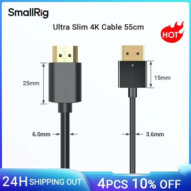 Wireless Video Transmitter For Camera Dslr - Kabel SmallRig Ultra Slim 55cm (A