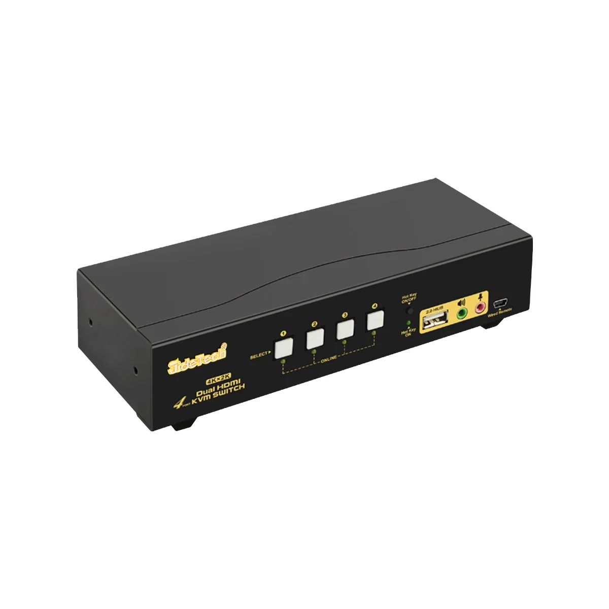 Hdmi Kvm Switch 4 Port Dual Monitor - Dostępny od ręki przełącznik KVM JideTech