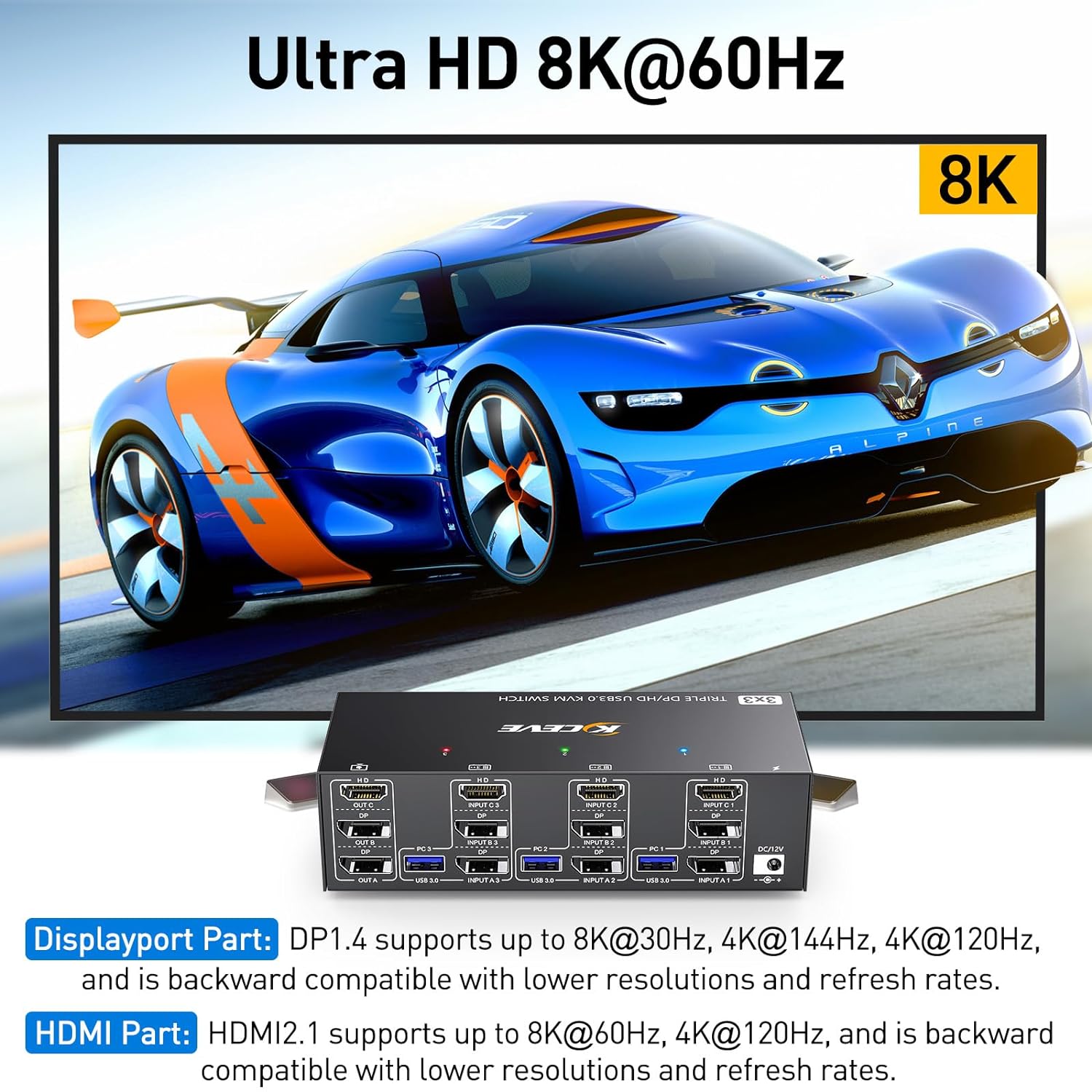 NOWY przełącznik KVM KCEVE HDM – Hdmi Matrix Switch 4X4 4K 60Hz recenzja i cena