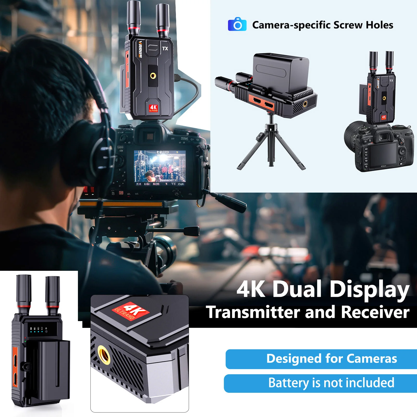 Zestaw nadajnika i odbiornika  – Wireless Video Transmitter For Camera Dslr recenzja i cena