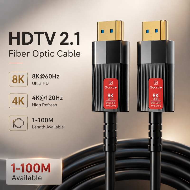Kabel światłowodowy HDMI 2.1 8 – Hdmi Fiber Optic Cable 50M 100M recenzja i cena