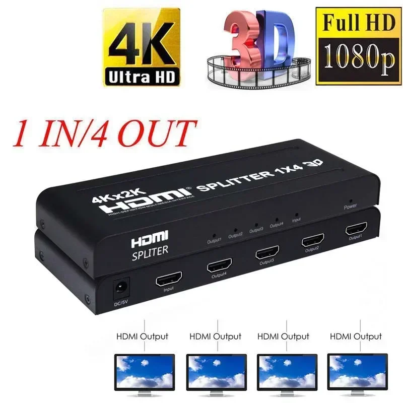 Rozdzielacz HDMI 4K 3D 1x4, dy – Hdmi Splitter 1 In 4 Out 4K 60Hz recenzja i cena