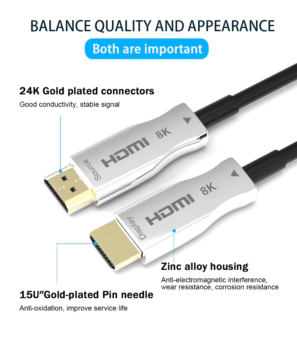 Kabel światłowodowy HDMI 8K UH – Hdmi Fiber Optic Cable 50M 100M recenzja i cena