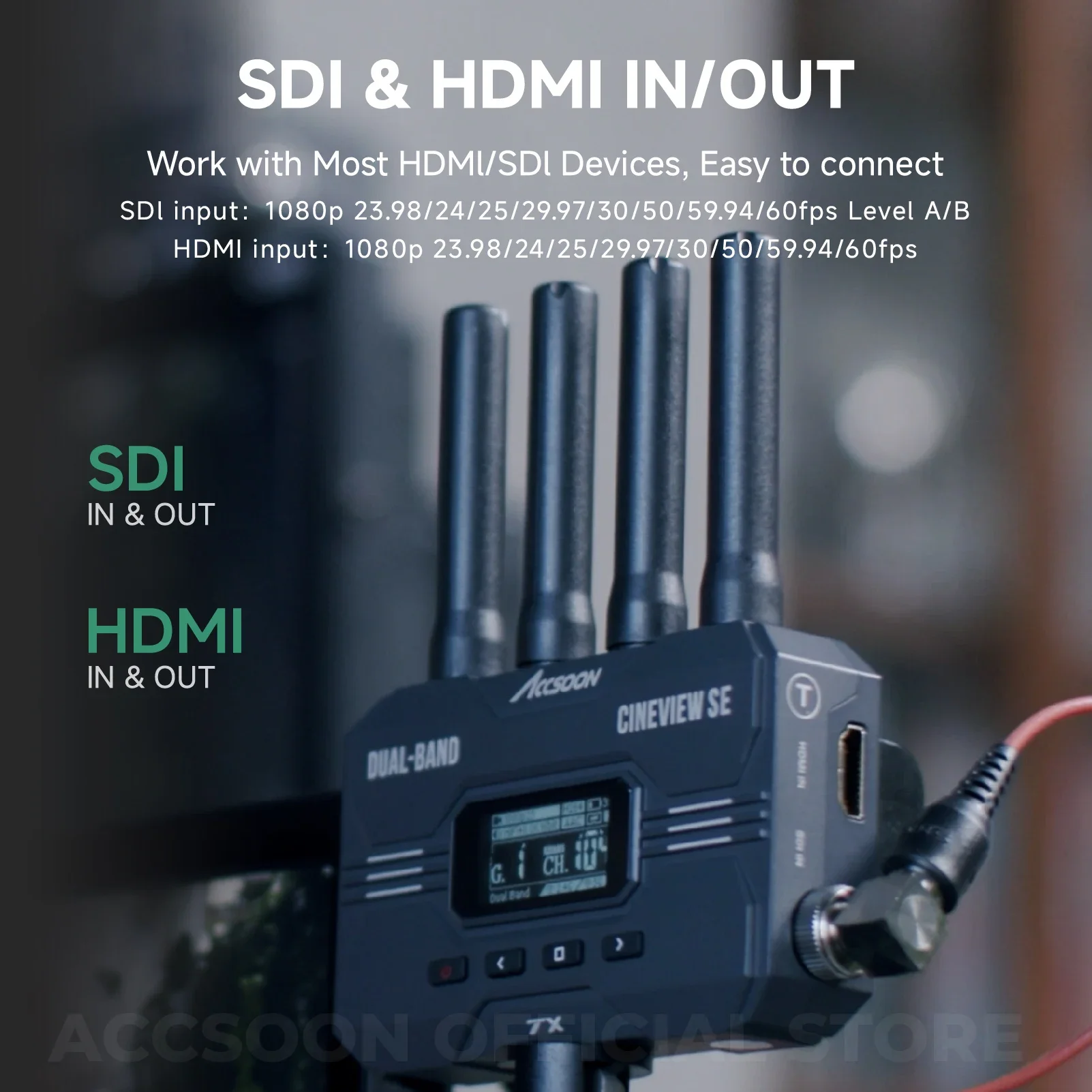 Accsoon CineView SE HDMI Trans – Wireless Sdi Transmitter Video 1000Ft recenzja i cena