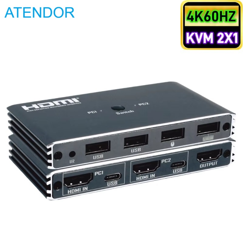 Przełącznik KVM USB 2X1 kompat – Hdmi Matrix Switch 4X4 4K 60Hz recenzja i cena