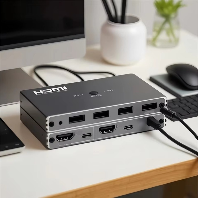 Przełącznik KVM USB 2X1 kompat – Hdmi Matrix Switch 4X4 4K 60Hz recenzja i cena