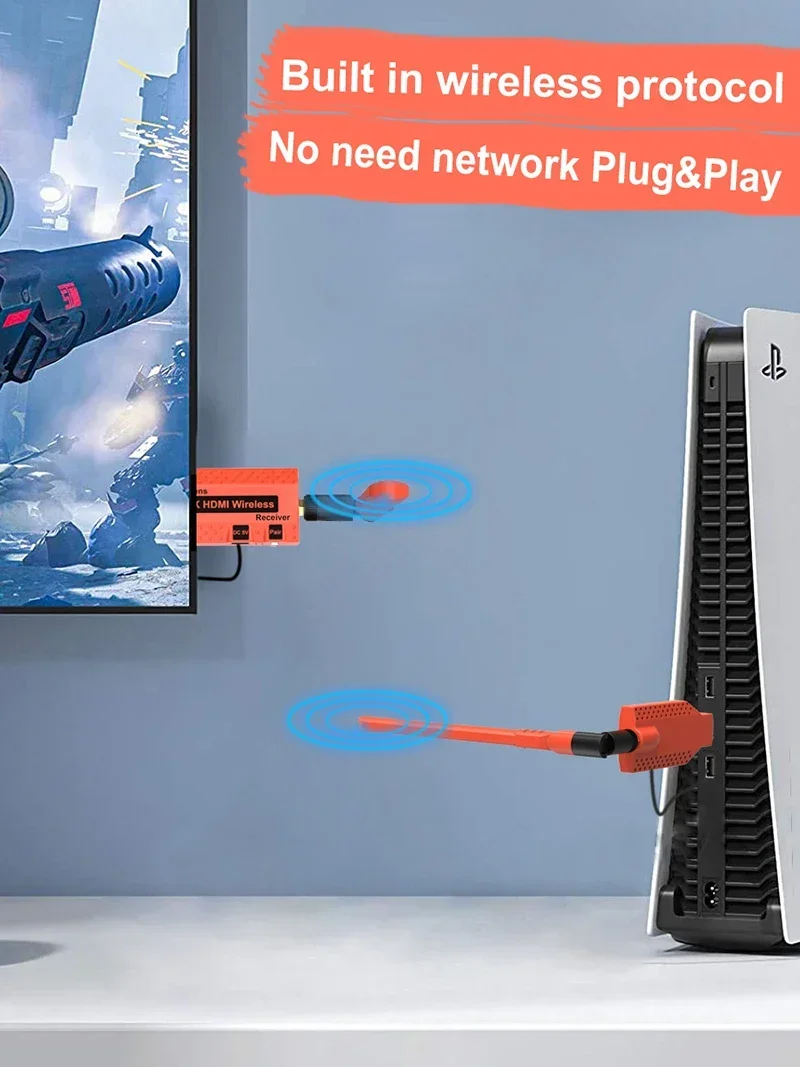 50m 100m 150m 1080p 4K Bezprze – Wireless Hdmi Transmitter And Receiver 4K recenzja i cena
