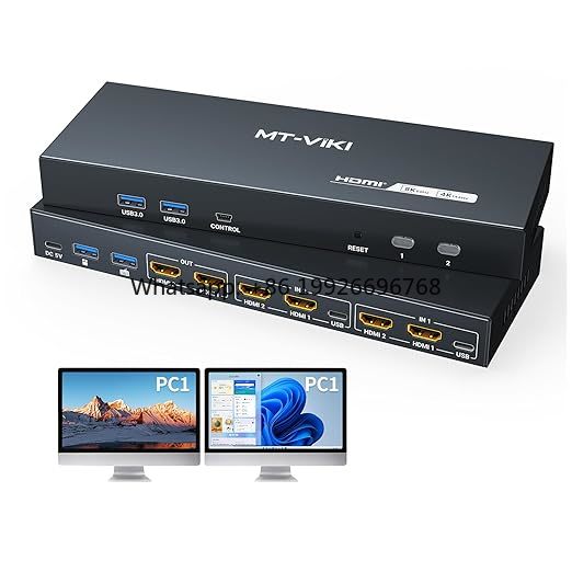 Przełącznik KVM HDMI 8K 60Hz d – Hdmi Kvm Switch 4 Port Dual Monitor recenzja i cena