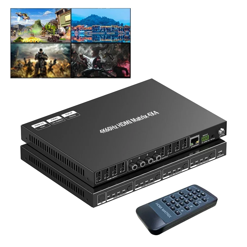 Nowa Fabryczna Matryca HDMI 8k – Hdmi Matrix Switch 4X4 4K 60Hz recenzja i cena