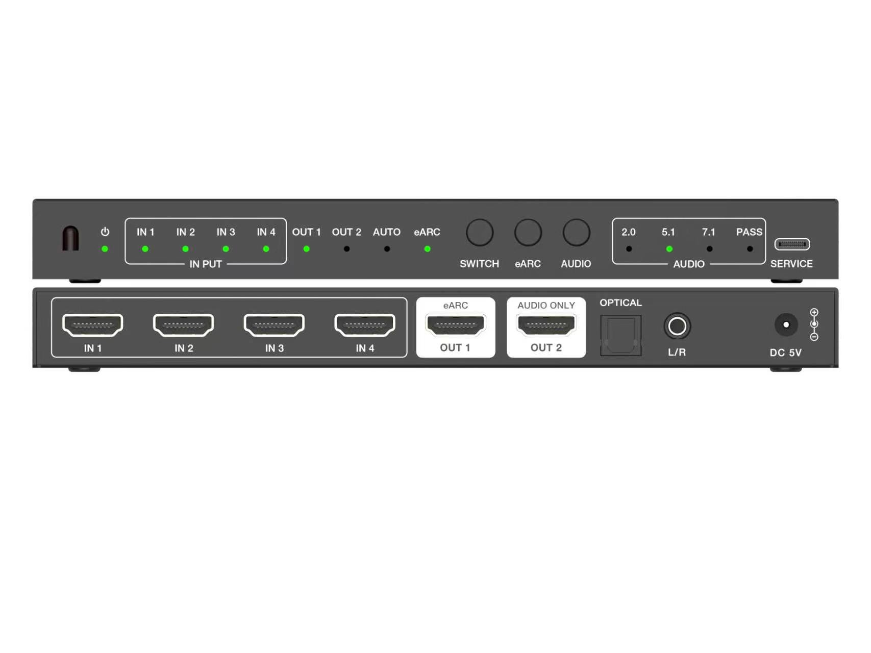 Przełącznik HDMI 2.1 4K120Hz 4 – Hdmi Audio Extractor Earc 7.1 recenzja i cena