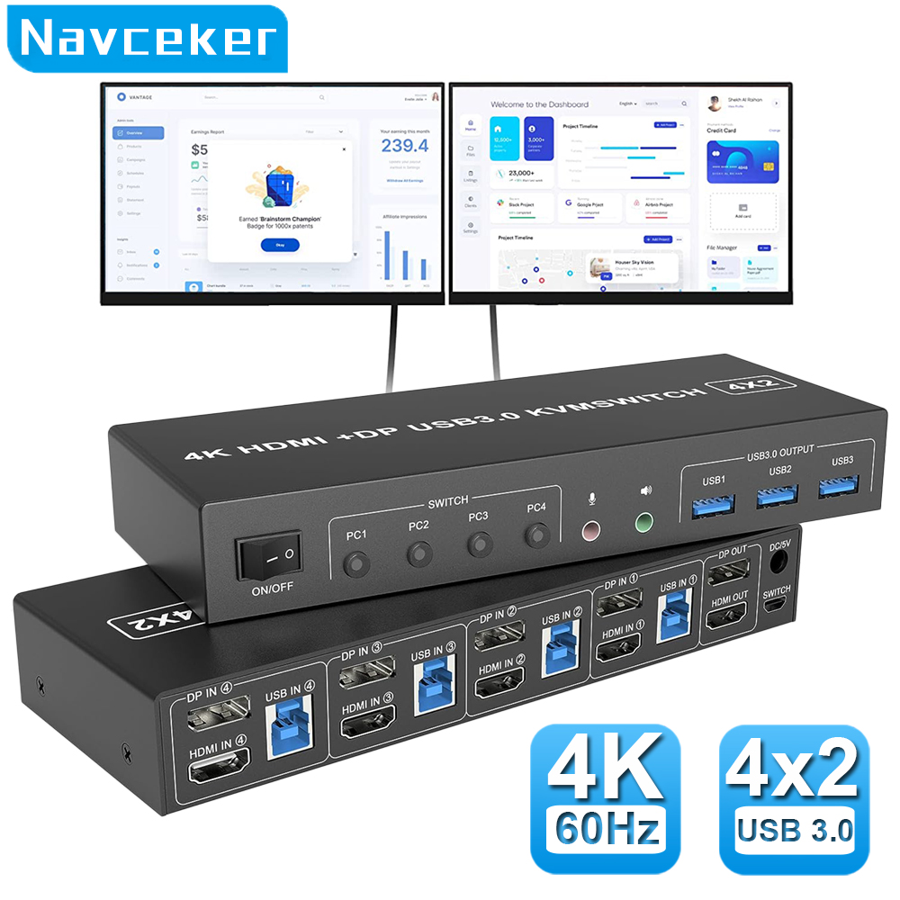 4 Port HDMI KVM USB 3.0 przełą – Hdmi Kvm Switch 4 Port Dual Monitor recenzja i cena