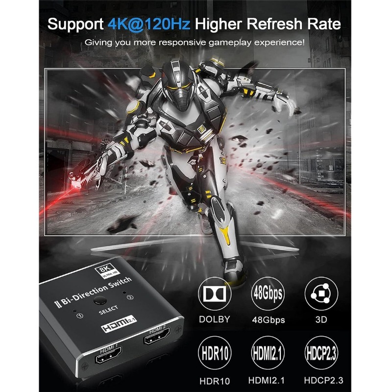 Przełącznik HDMI 8K 60Hz, komp – Hdmi Splitter 1 In 4 Out 4K 60Hz recenzja i cena