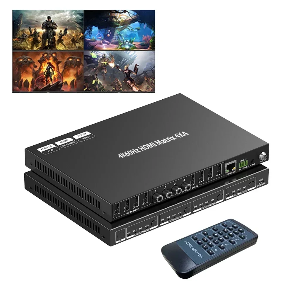 Nowy rozdzielacz i przełącznik – Hdmi Matrix Switch 4X4 4K 60Hz recenzja i cena