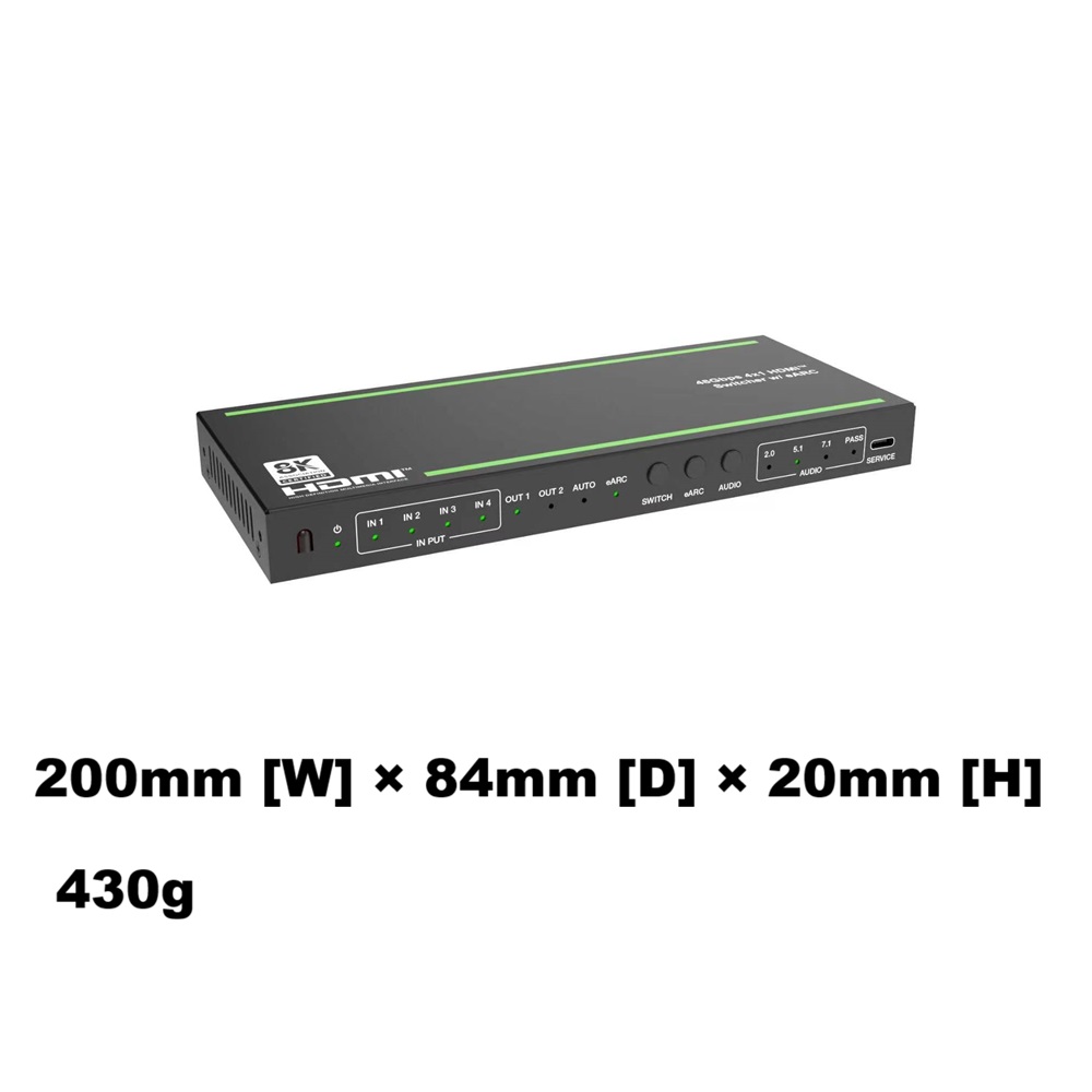 Przełącznik HDMI2.1 4x1, ekstr – Hdmi Audio Extractor Earc 7.1 recenzja i cena