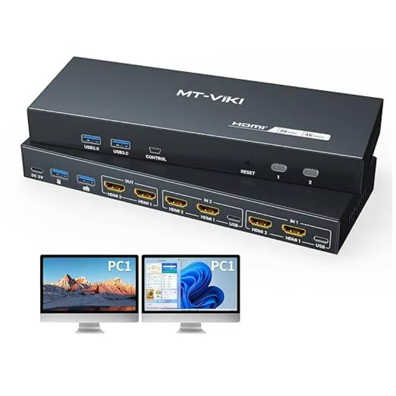Przełącznik KVM HDMI 8K 60Hz n – Hdmi Kvm Switch 4 Port Dual Monitor recenzja i cena