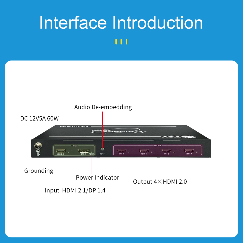 8K60 – rozszerzacz do wielu ek – Hdmi Splitter 1 In 4 Out 4K 60Hz recenzja i cena