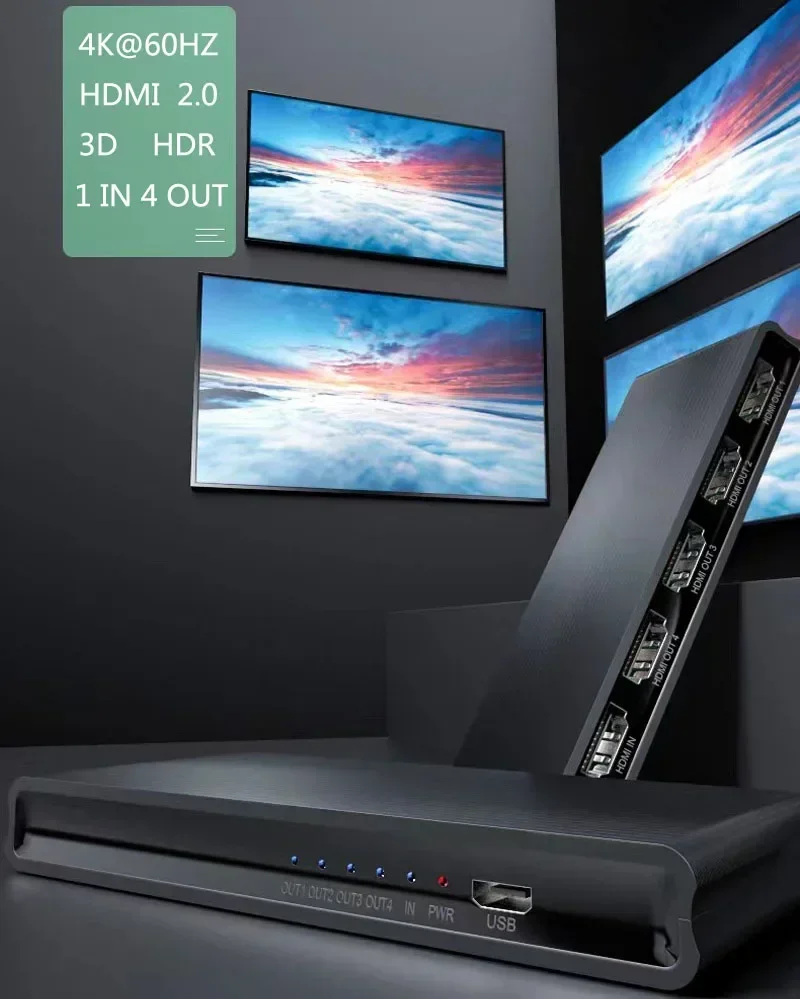 Rozdzielacz HDMI 4K 60Hz 1x2 1 – Hdmi Splitter 1 In 4 Out 4K 60Hz recenzja i cena