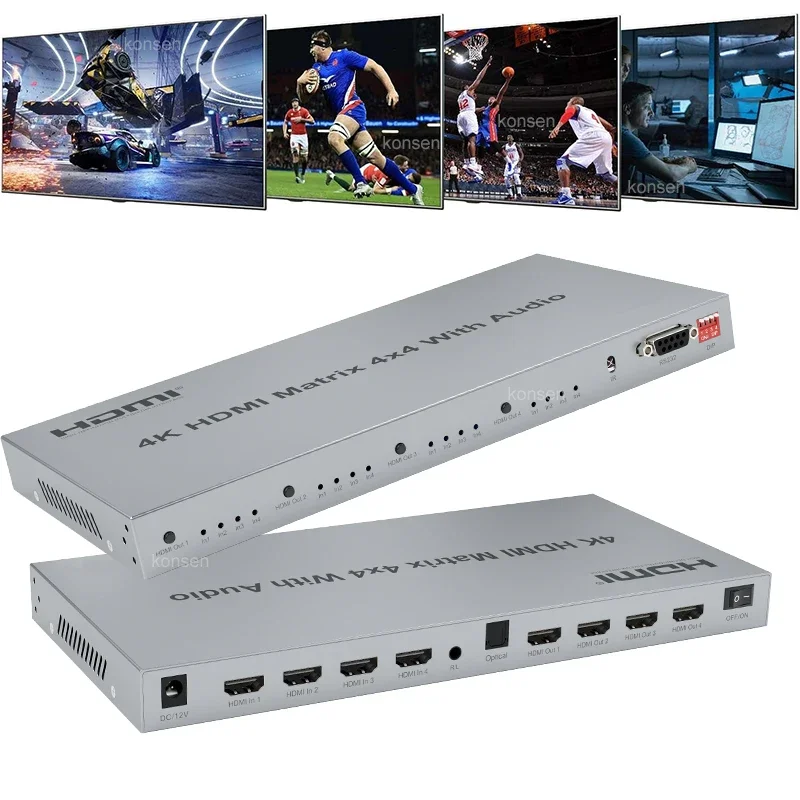 4K 60Hz 4x4 HDMI Matrix 4 in 4 – Hdmi Matrix Switch 4X4 4K 60Hz recenzja i cena