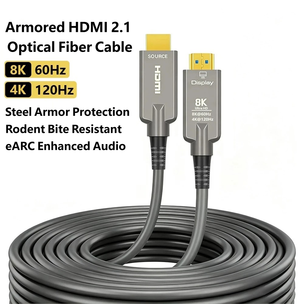 Długi wzmocniony światłowodowy – Hdmi Fiber Optic Cable 50M 100M recenzja i cena